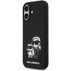 Karl Lagerfeld Liquid Silicone K&CH Sketch MagSafe dėklas skirtas Apple iPhone 17 juodos spalvos