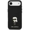 Karl Lagerfeld Liquid Silicone Metal Ikonik dėklas skirtas Apple iPhone Air juodos spalvos