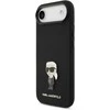 Karl Lagerfeld Liquid Silicone Metal Ikonik dėklas skirtas Apple iPhone Air juodos spalvos