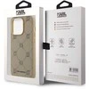 Karl Lagerfeld PU Karl Heads Pattern MagSafe dėklas telefonui Apple iPhone 14 Pro Max rusvai gelsvas
