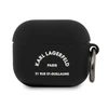 Karl Lagerfeld Rue St Guillaume silikoninis dėklas ausinėms AirPods 3 juodos spalvos
