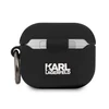 Karl Lagerfeld Rue St Guillaume silikoninis dėklas ausinėms AirPods 3 juodos spalvos