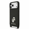 Karl Lagerfeld Saffiano Crossbody Strap Karl and Choupette dėklas iPhone 18 Pro Max, juodas