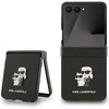 Karl Lagerfeld Saffiano Karl&Choupette Pin dėklas skirtas Samsung Galaxy Z Flip7 Juodas