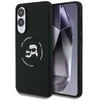 Dėklas Karl Lagerfeld Silicone Double Heads And Circle MagSafe Samsung Galaxy S25 Edge juodos spalvos