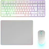 Klaviatūra Mars Gaming MCPWTKLWUS Klaviatūros ir pelės rinkinys RF belaidė + USB QWERTY US International / baltas