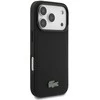 Lacoste Iconic Petit Pique MagSafe dėklas + Wallet skirtas Apple iPhone 17 Pro juodos spalvos