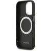Lacoste PU Leather Champs Elysees MagSafe dėklas skirtas Apple iPhone 17 juodos spalvos