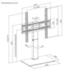 Laikiklis Gembird TVS-D65S-01 Tabletop TV stand (swivel), 32" - 65", juodas