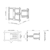 MULTIBRACKETS MB-2765 Sieninis pasukamas laikiklis televizoriams 70" / 40kg
