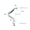 Laikiklis Multibrackets M DESKMOUNT GAS SPRING SINGLE Baltas