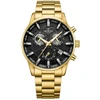 Vyriškas laikrodis Giewont Chronograph Safyro Auksinis Juodas GW4580-B4