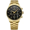 Vyriškas laikrodis Giewont Chronograph Safyro stiklas Auksinis Juodas GW6310-B4