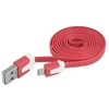 Lamex LTC PS USB mikro USB kabelis, raudonos spalvos, plokščias.