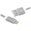 Lamex LTC PS USB-Iphone kabelis, 1 m, sidabrinės spalvos.