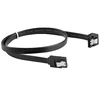 LANBERG CA-SASA-13CU-0050-BK CABLE SATA DATA II 6GB/S F/F 50cm METAL CIP ANGLED Juodas