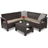 Lauko baldų komplektas Keter Sodo baldų komplektas Corfu Relax Set rudas 8711245158334