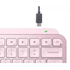 Minimalistinė Belaidė Klaviatūra su apašvietimu Logitech MX Keys Mini, Rožinės spalvos, US tarptautinis (Qwerty) išdėstymas