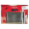 Set L'Oreal Paris: L'Oreal Paris Kajal Eye Pieštukas Juodas 1.5 g + Mega Volume Collagene 24h Atsparus vandeniui Blakstienų tušas Mega Juodas, 9 ml + Textile Makeup Bag Juodas