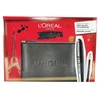 Set L'Oreal Paris: L'Oreal Paris Kajal Eye Pieštukas Juodas 1.5 g + Mega Volume Collagene 24h Atsparus vandeniui Blakstienų tušas Mega Juodas, 9 ml + Textile Makeup Bag Juodas