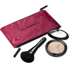 „Trick Of The Light Extra Dimension Skinfinish“ rinkinys MAC makiažui: tekstilinė makiažo dėžutė, bordo spalvos + MAC Multi Face 143S + „Extra Dimension Skinfinish“ paryškinimo pudra, magnetinis patrauklumas, 9 g