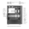 Obudowa Mars Gaming Semi Muzikinis centras ATX Mars Gaming MC3000 Juodas