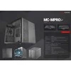 Mars Gaming MCMPRO profesionalus kompaktiškas kompiuterio korpusas mATX (dviguba kamera)