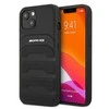 Mercedes Benz Apple iPhone 13 Mini Mercedes AMG dėklas odinis Debossed Lines (AMHCP13SGSEBK) juodos spalvos