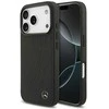 Original dėklas MERCEDES Leather Large Laurel Leave MagSafe skirtas Apple iPhone 17 Pro juodos spalvos