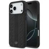 Mercedes Leather Laurel Leaves Stripes MagSafe dėklas Apple iPhone 17 Pro Max juodos spalvos