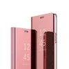 Mocco Clear View atverčiamas dėklas skirtas Samsung Galaxy A42 5G, rožinis