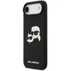 Karl Lagerfeld Liquid Silicone Double Heads MagSafe dėklas skirtas Apple iPhone 17 Air juodos spalvos