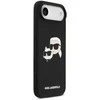 Karl Lagerfeld Liquid Silicone Double Heads MagSafe dėklas skirtas Apple iPhone 17 Air juodos spalvos