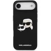 Karl Lagerfeld Liquid Silicone Double Heads MagSafe dėklas skirtas Apple iPhone 17 Air juodos spalvos