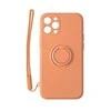 Mocco Pastel Ring silikoninis dėklas skirtas Apple iPhone 12 Max, oranžinis