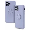 Mocco Pastel Ring silikoninis nugaros dėklas, skirtas Samsung Galaxy S21 FE 5G Violet