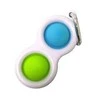 Mocco Mocco Simple Dimple Push Pop Antistress Sensory Toy / Strawberry keychain / Mėlyna-Žalias