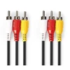 Nedis Kabelis 3xRCA - 3xRCA kištukai 1.5 m