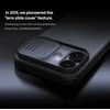 Nillkin CamShield PRO dėklas skirtas Apple iPhone 17 skaidrus juodos spalvos