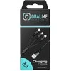 OBAL:ME 3in1 AllConnect greitojo įkrovimo USB-A/USB-C, Lightning, Micro-USB kabelis 1.2m juodos spalvos