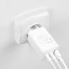 OBAL:ME GaN laidinis įkroviklis USB-A + 2xUSB-C 65W baltos spalvos