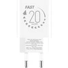 OBAL:ME laidinis įkroviklis USB-A + USB-C 20W + 2x kabelis 1m baltos spalvos