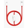 OnePlus SUPERVOOC 2in1 įkrovimo ir duomenų perdavimo kabelis 8A 1,2m raudonas