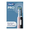 Procter Gamble „Oral-B Series 1 DUO“ elektrinis dantų šepetėlis, juodas/rožinis