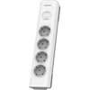 „Philips“ viršįtampio apsauga SPN7040WA/58, 4 lizdai, 2 m maitinimo laidas, 600 džaulių apsauga nuo viršįtampių