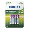 Philips R03B4A70/10 Rechargeable Batteries AAA 4pcs