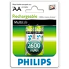 Philips Įkraunama baterija AA NiMH 2600mAh 2 vnt.