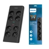 Sumuštinių keptuvas „Philips“ viršįtampių apsauga be kontakto po stalu, 8 „schuko“ lizdai, „Philips“