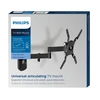 Philips Universalus šarnyrinis sieninis laikiklis televizoriui iki 42", suderinamas su VESA sieniniu laikikliu: 100x100 mm, 200x100 mm, 200x200 mm, prailginimas: 35 cm, atstumas nuo sienos: 4,2 cm, lygio korekcija, TV kabelių valdymas, montavimo šablonai ir techninė įranga.