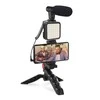 Universalus laikiklis Platinet VLOG 4in1 (mikrofonas; led; laikiklis) juodas